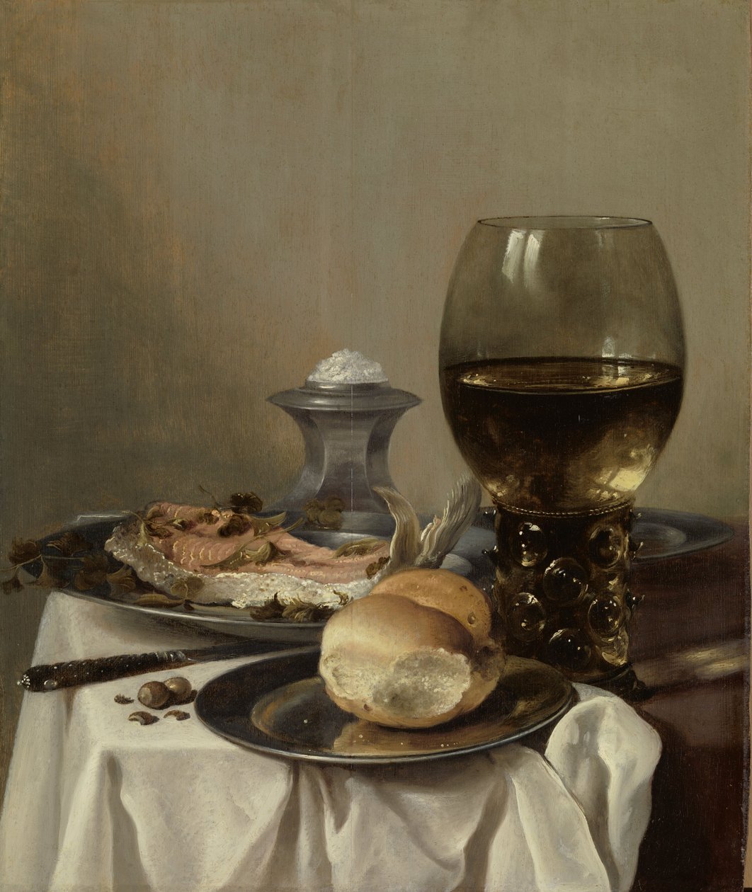 Naturaleza muerta con salero, c.1640-45 de Pieter Claesz