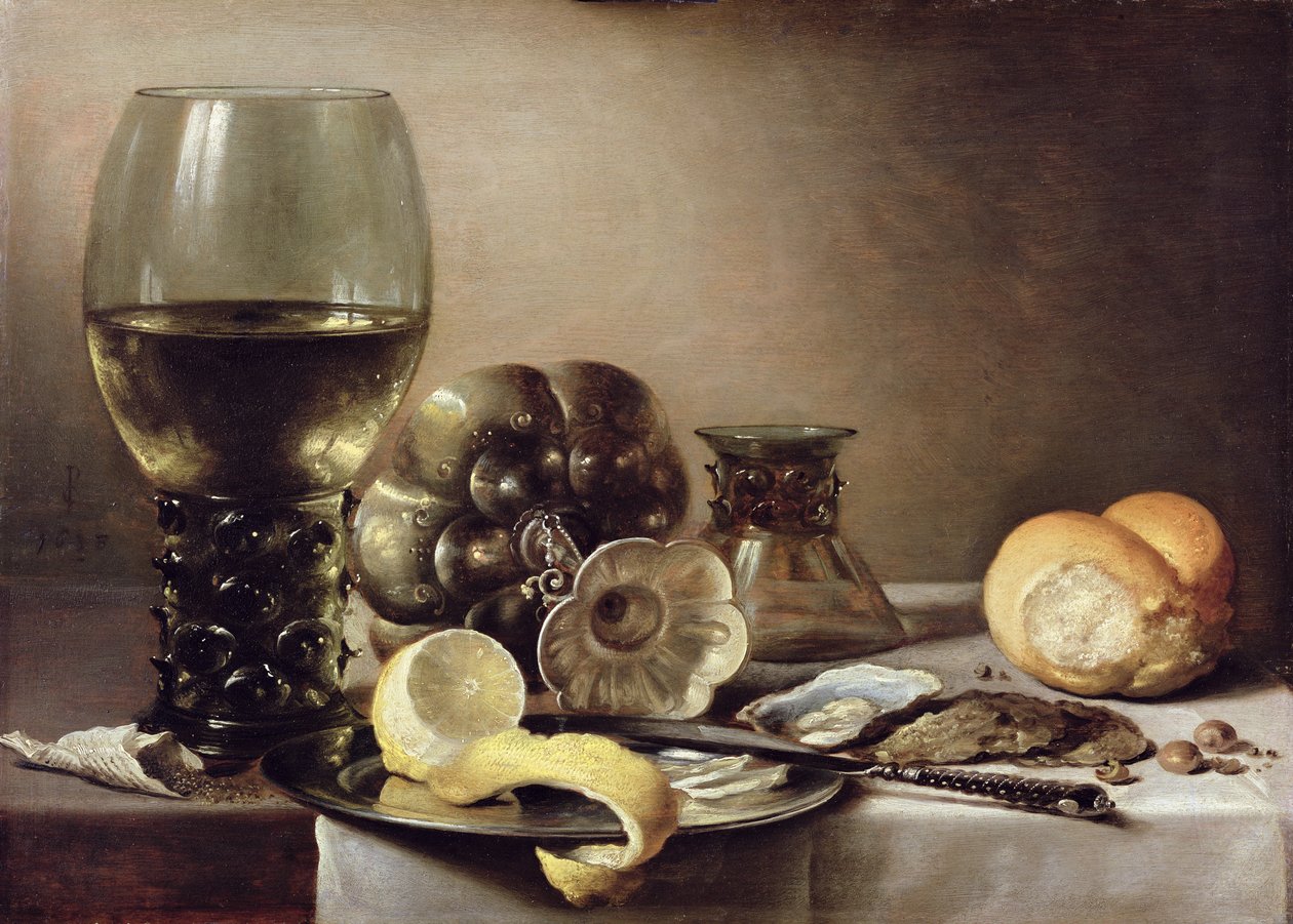 El desayuno de ostras de Pieter Claesz