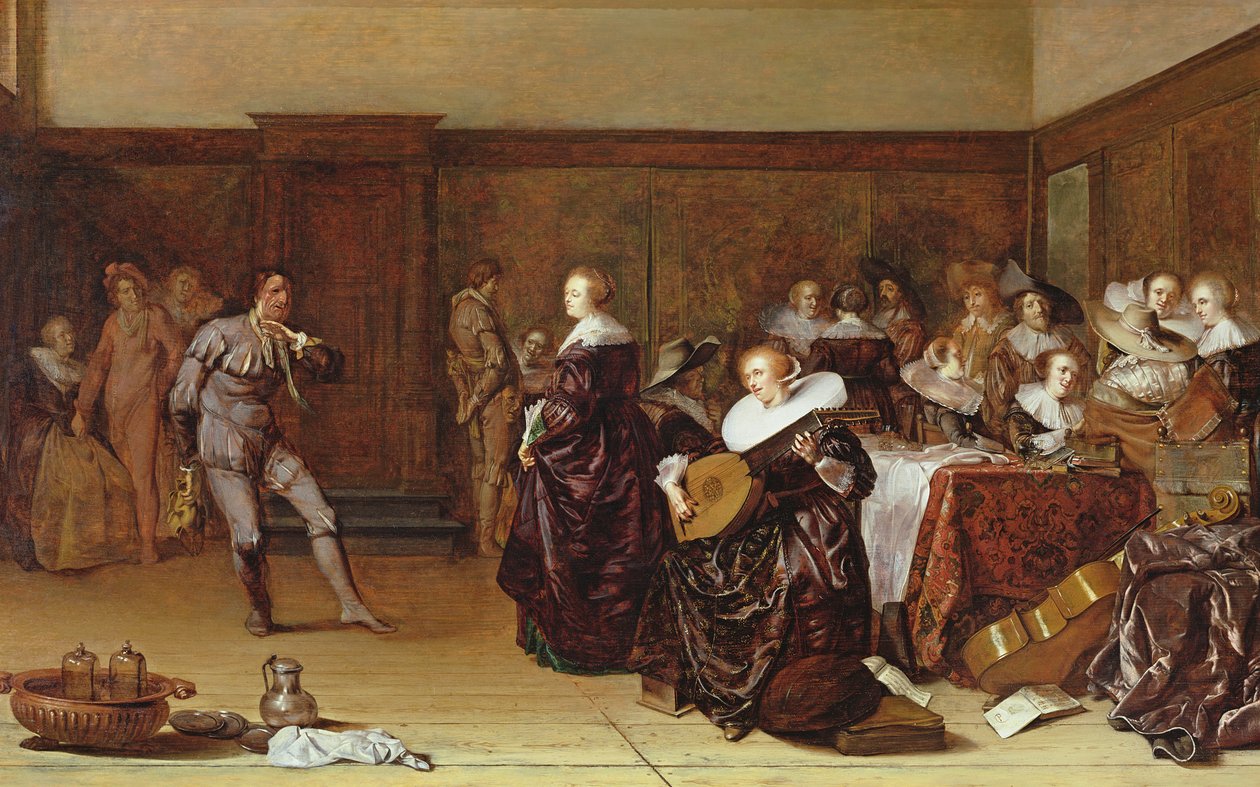 Fiesta de baile, siglo XVII de Pieter Codde