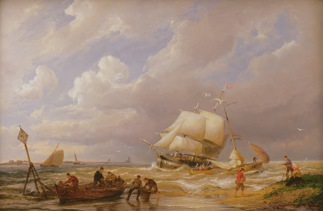 Pampas en el Zuider Zee, siglo XIX de Pieter Cornelis Dommerson