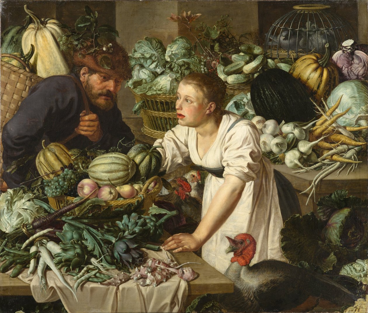 Naturaleza muerta con dos figuras de Pieter Cornelisz van Rijck  