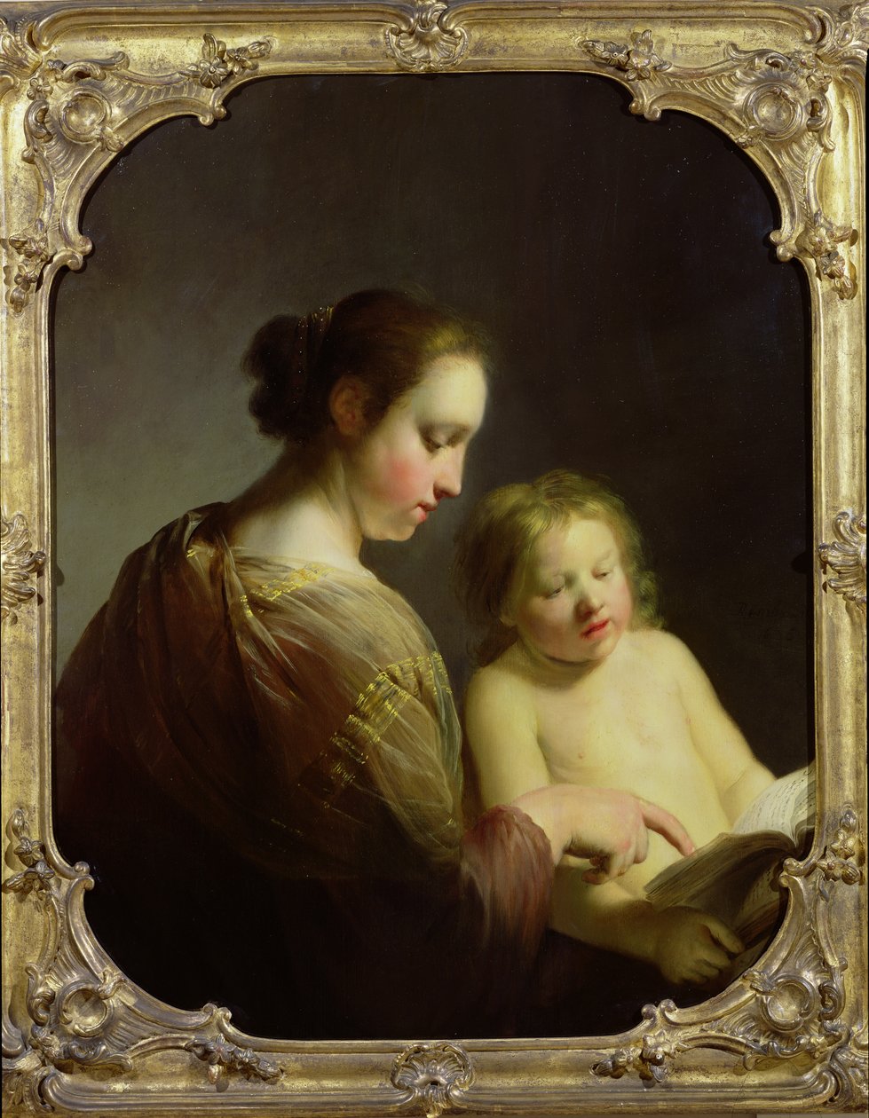 La Virgen enseñando a leer al Niño Jesús, c.1630 de Pieter Fransz de Grebber