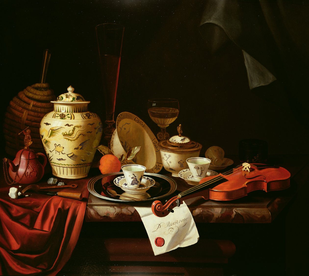 Una naturaleza muerta de Pieter Gerritsz. van Roestraten