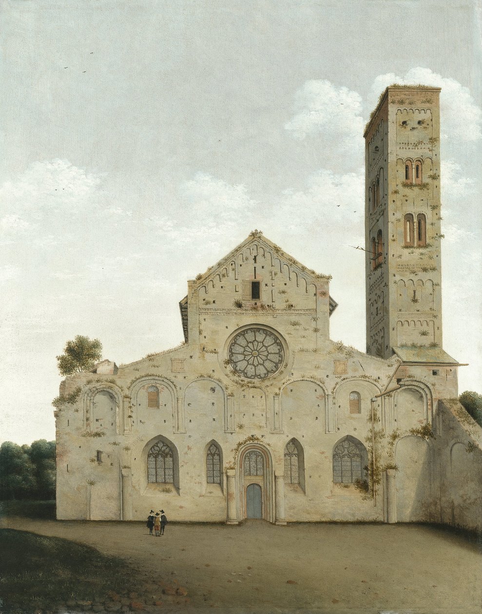 La fachada oeste de la iglesia de Santa María en Utrecht de Pieter Janszoon Saenredam