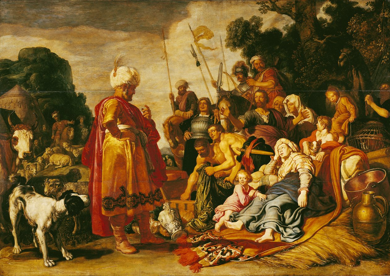 Labán buscando los ídolos de Pieter Lastman