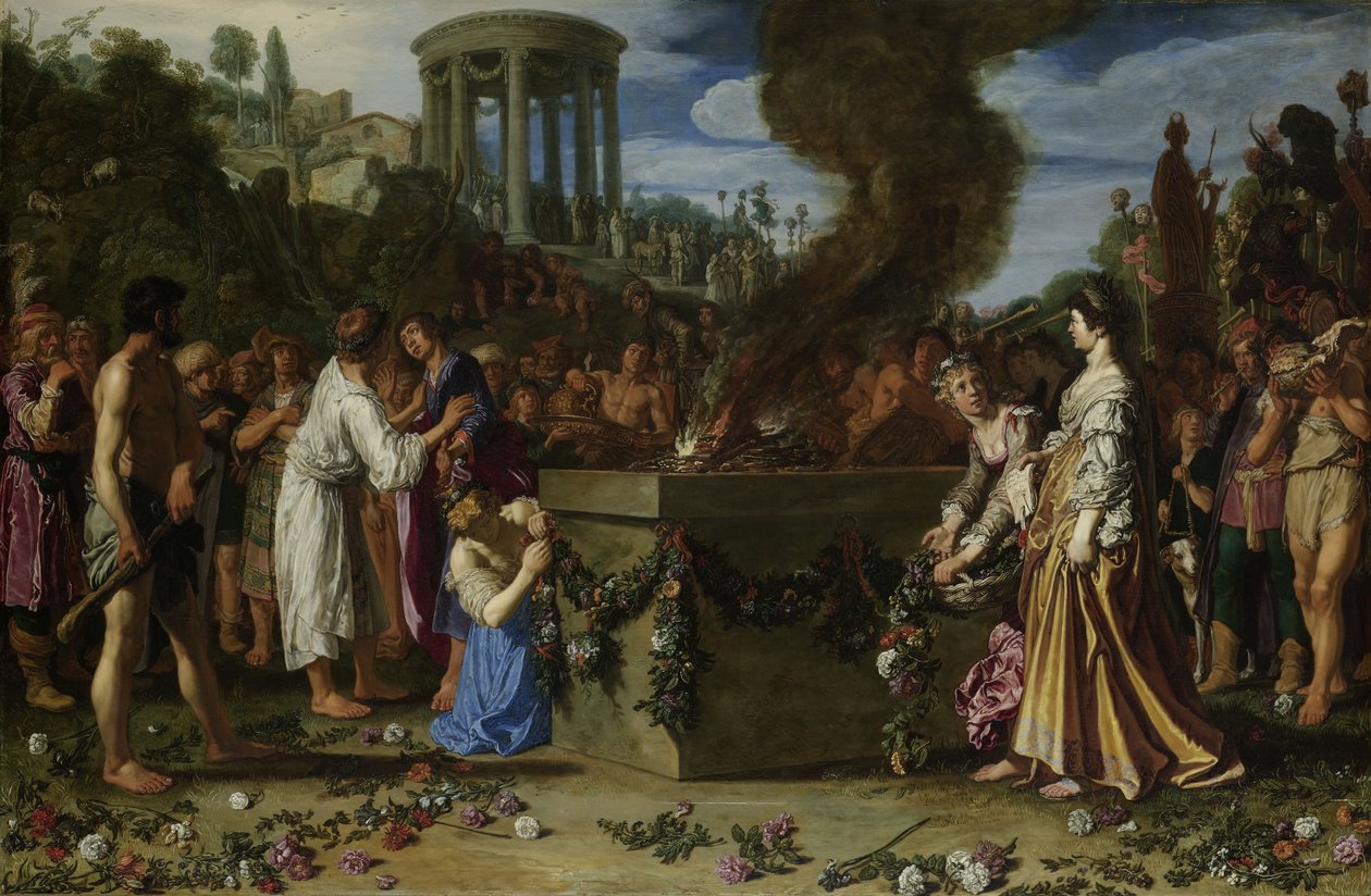 Orestes y Pílades disputando en el altar, 1614 de Pieter Lastman