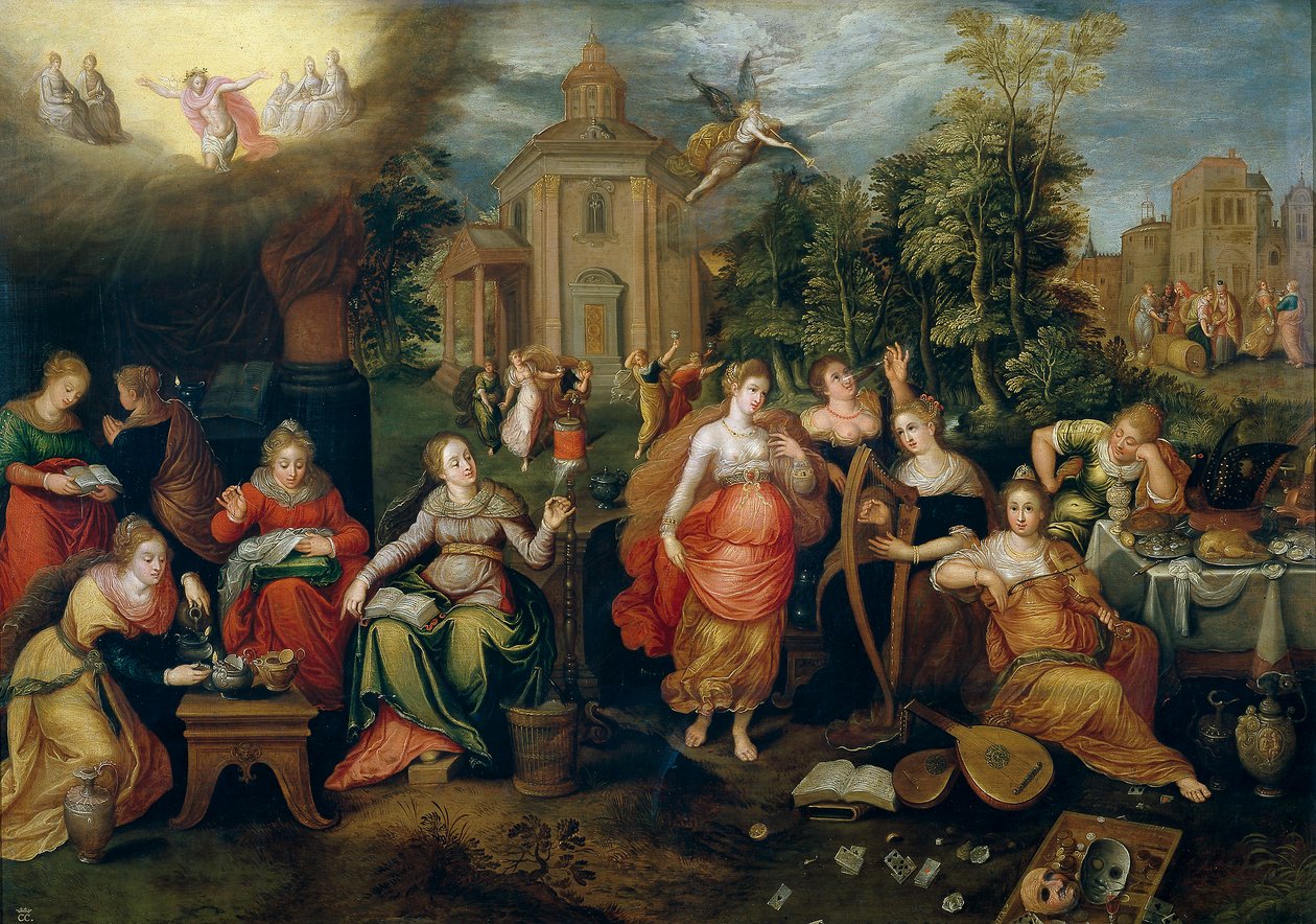 Las vírgenes necias y las vírgenes prudentes de Pieter Lisaert