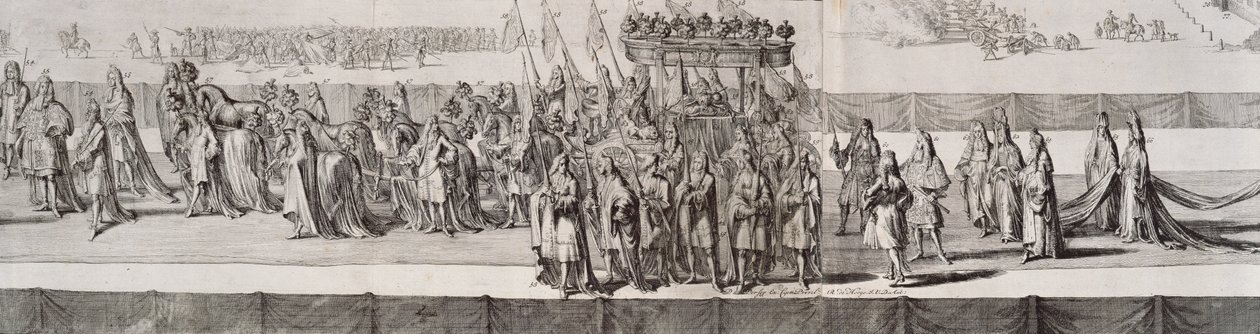 El cortejo fúnebre de la Reina María II (1662-94) (detalle) de Pieter Persoy