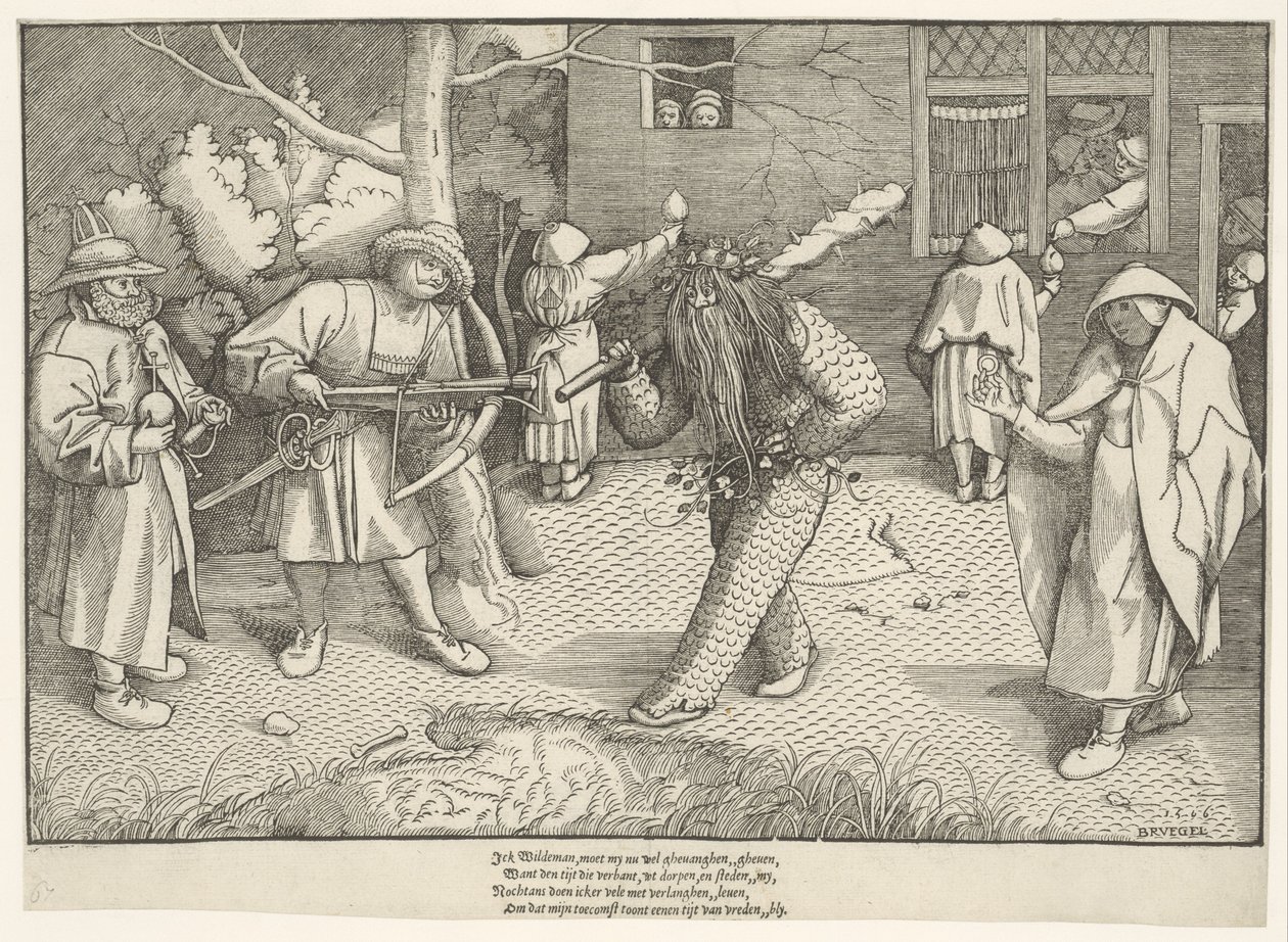 Mascarada de Orson y Valentine, 1566 de Pieter The Elder after Brueghel