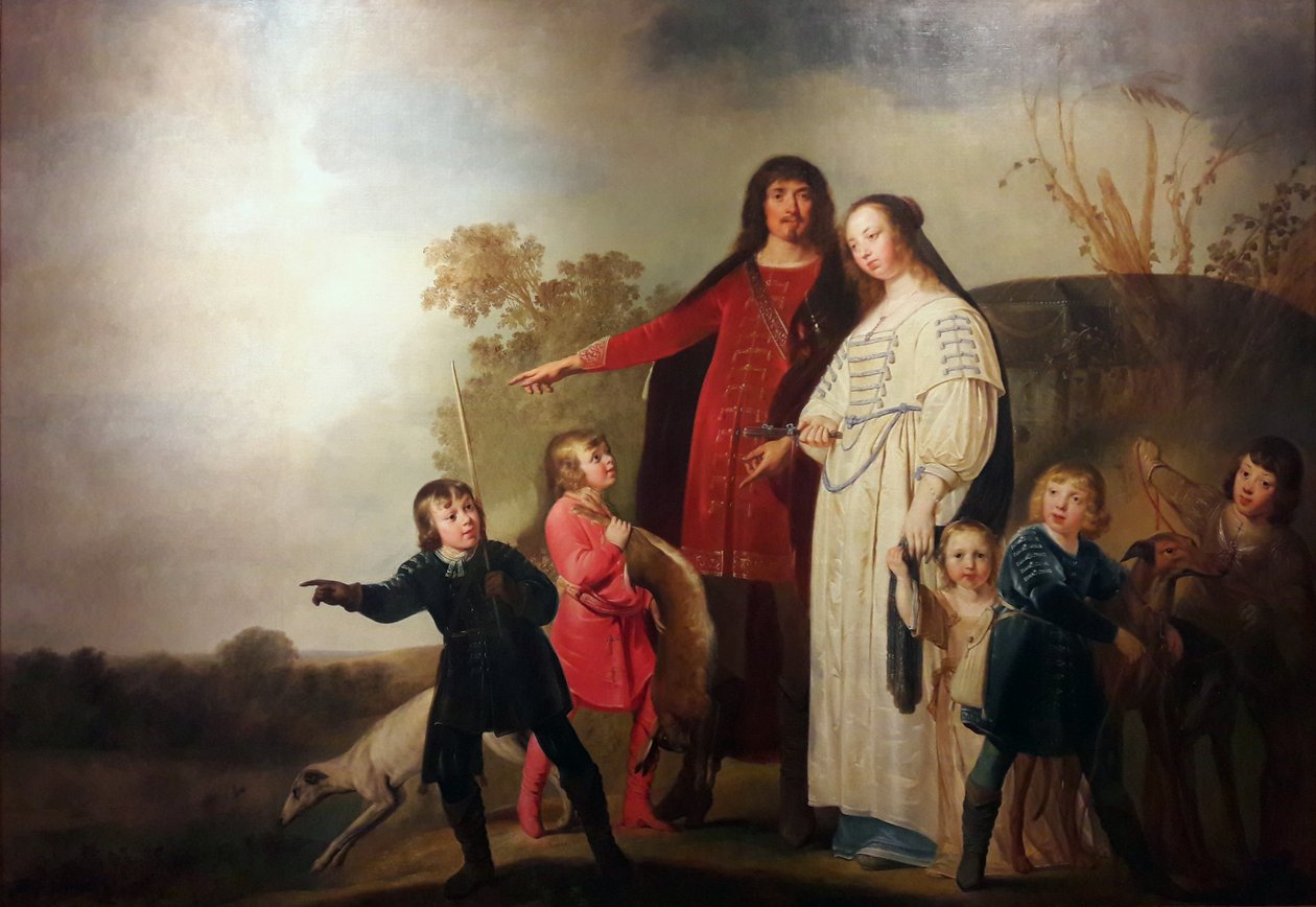 Retrato de familia en un paisaje de Pieter Fransz de Grebber