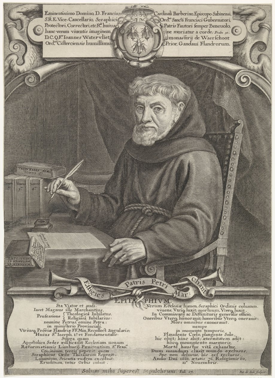 Retrato de Pierre Marchant grabado por Pieter de Jode II de Pieter de Jode II