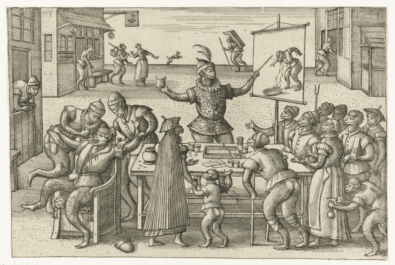 Barcos frente a la costa de Pieter van der Borcht  