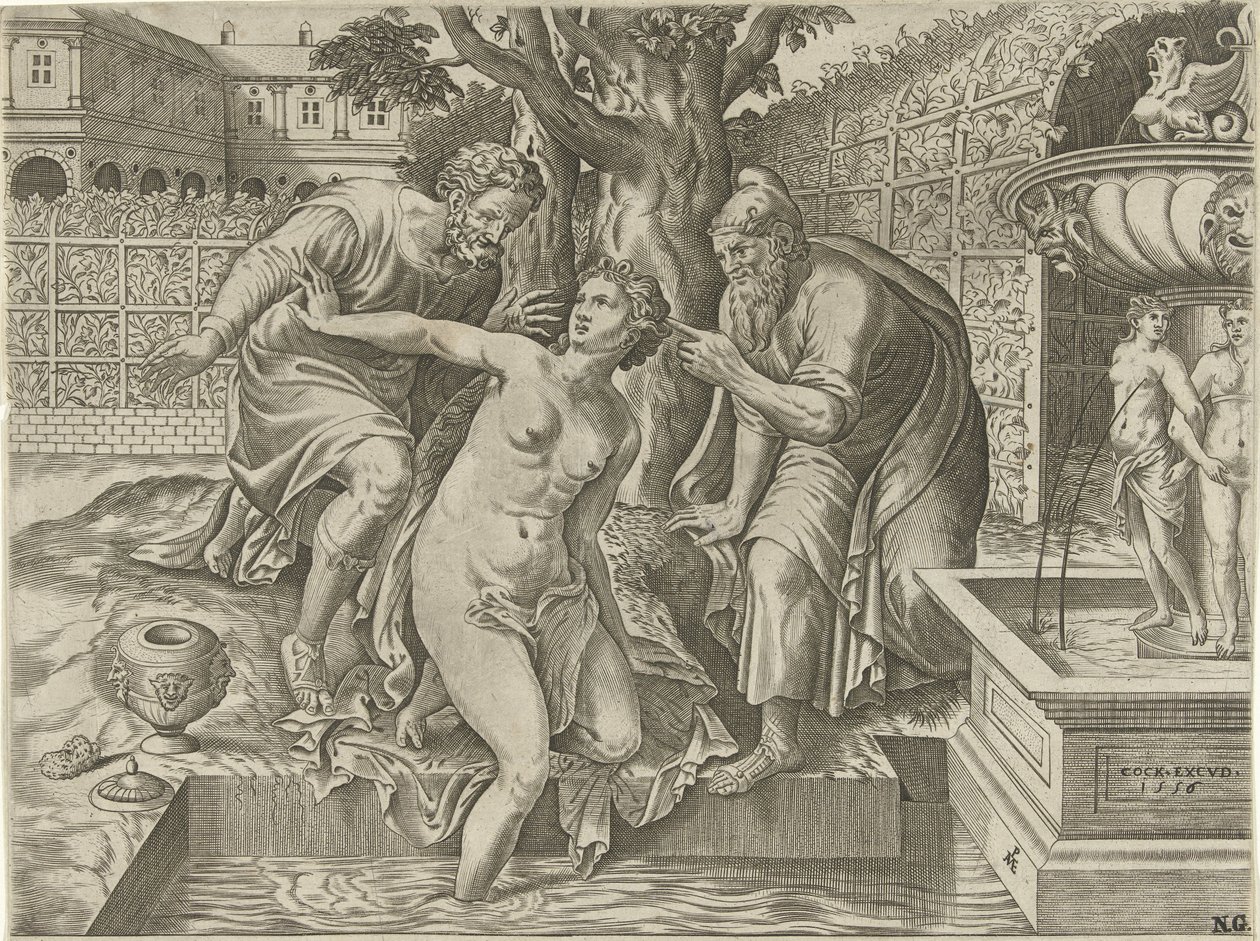 Susana y los ancianos de Pieter van der Heyden d