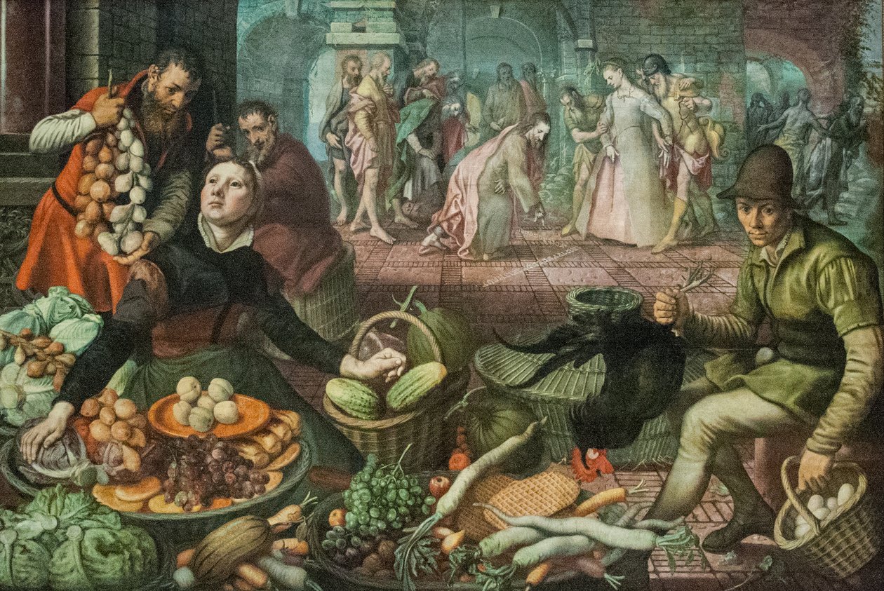 Cristo y la adúltera de Pieter Aertsen