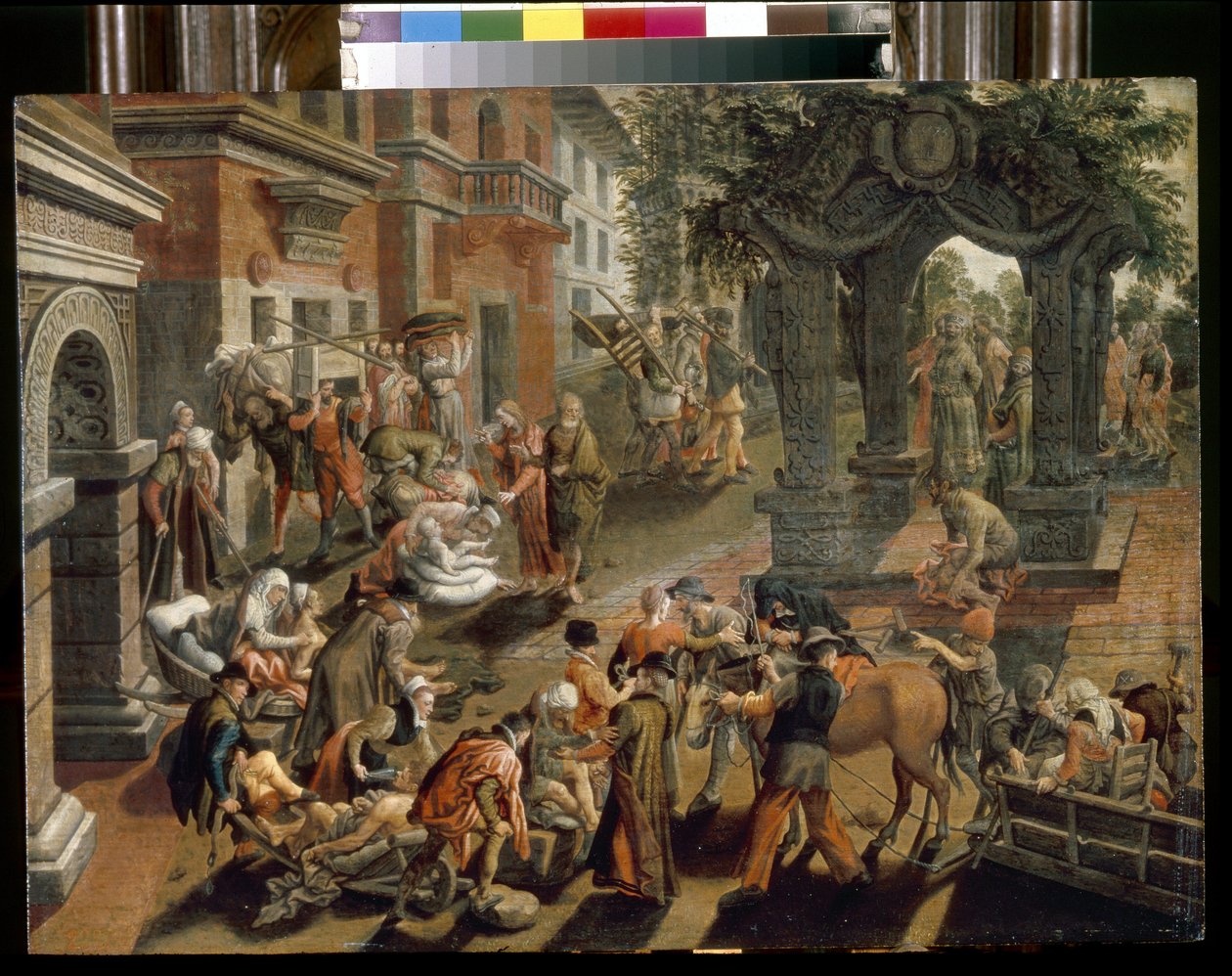 Los apóstoles Pedro y Juan. (El Apóstol Pedro y Juan). Pintura de Pieter Aertsen (1508-1575), óleo sobre madera de Pieter Aertsen