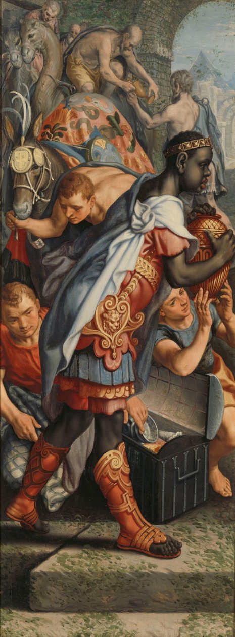 Ala de un retablo con la Adoración de los Reyes Magos, en el reverso está la Presentación en el Templo de Pieter Aertsen