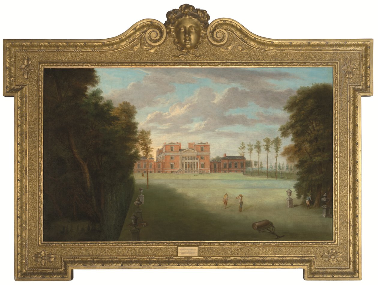 Vista de Tottenham Park, Wiltshire (óleo sobre lienzo) de Pieter Andreas Rysbrack