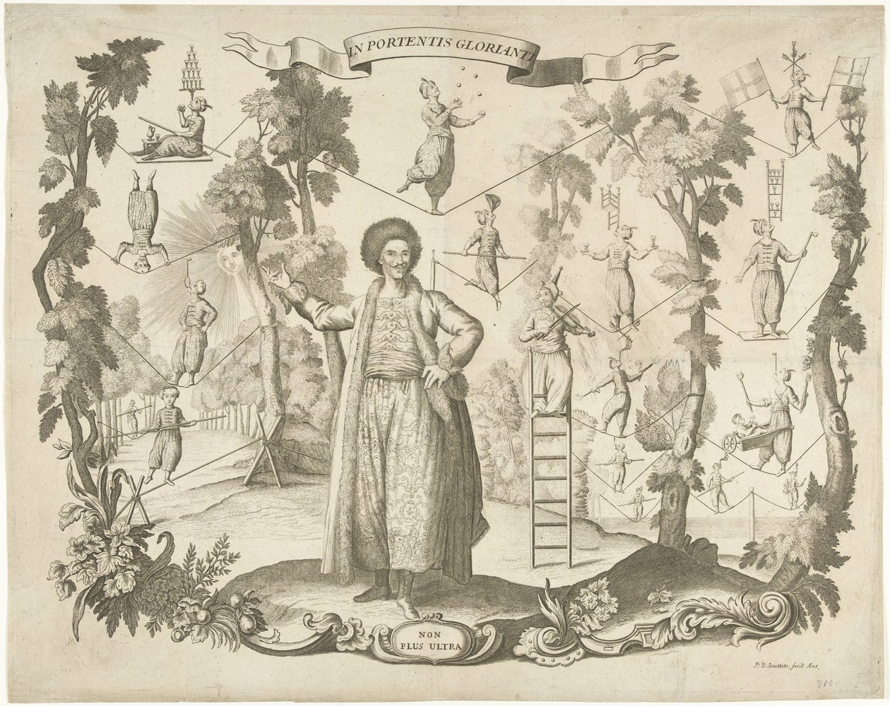 Acróbatas y equilibristas de Pieter Balthasar Bouttats