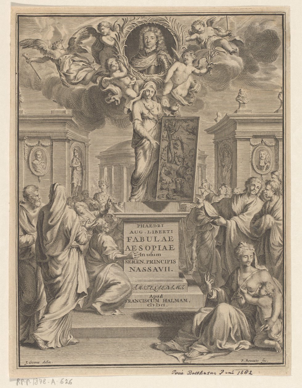 Fábulas de Esopo Fedro ago. liberado de las fábulas de Esopo (título sobre el objeto) de Pieter Balthasar Bouttats