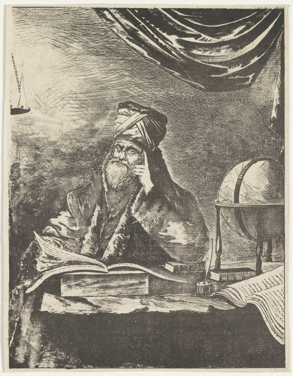 Académico en su lugar de trabajo de Pieter Bartholomeusz. Barbiers