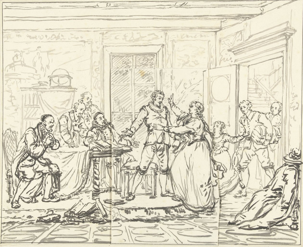 Escena escénica de Jacob Simonsz de Rijk de Pieter Bartholomeusz. Barbiers