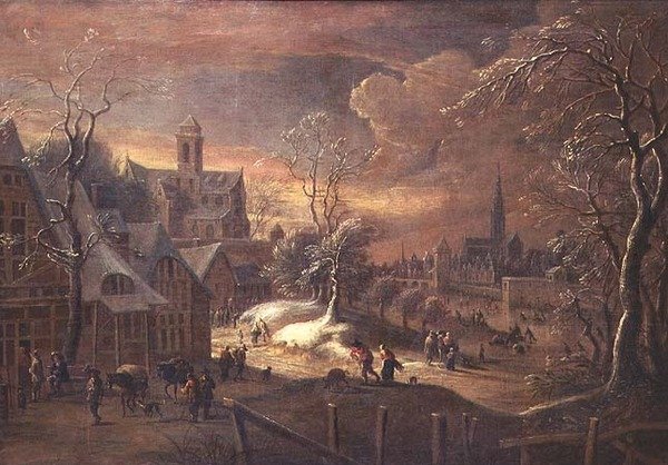Paisaje nevado de Pieter Bouts