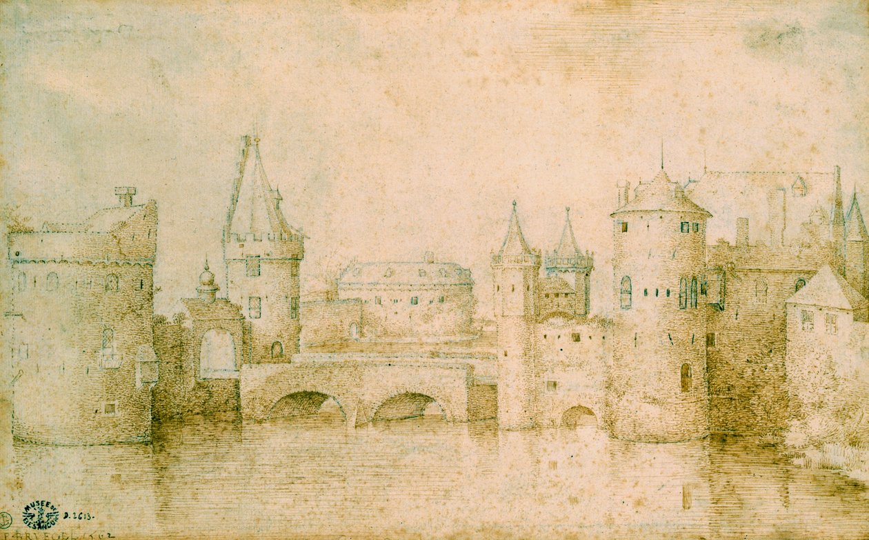Vista de las antiguas fortificaciones de Ámsterdam, Países Bajos, 1562 de Pieter Bruegel the Elder