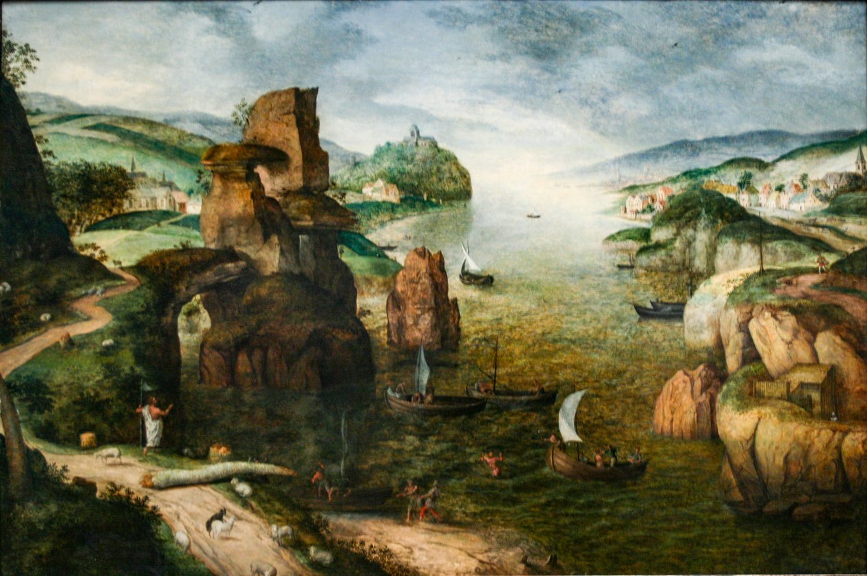 Cristo y los Apóstoles en el Mar de Galilea de Pieter Brueghel the Elder