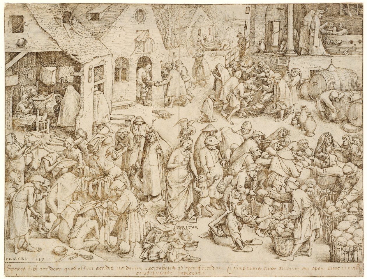 Las Siete Virtudes 3 Caridad de Pieter Brueghel the Elder