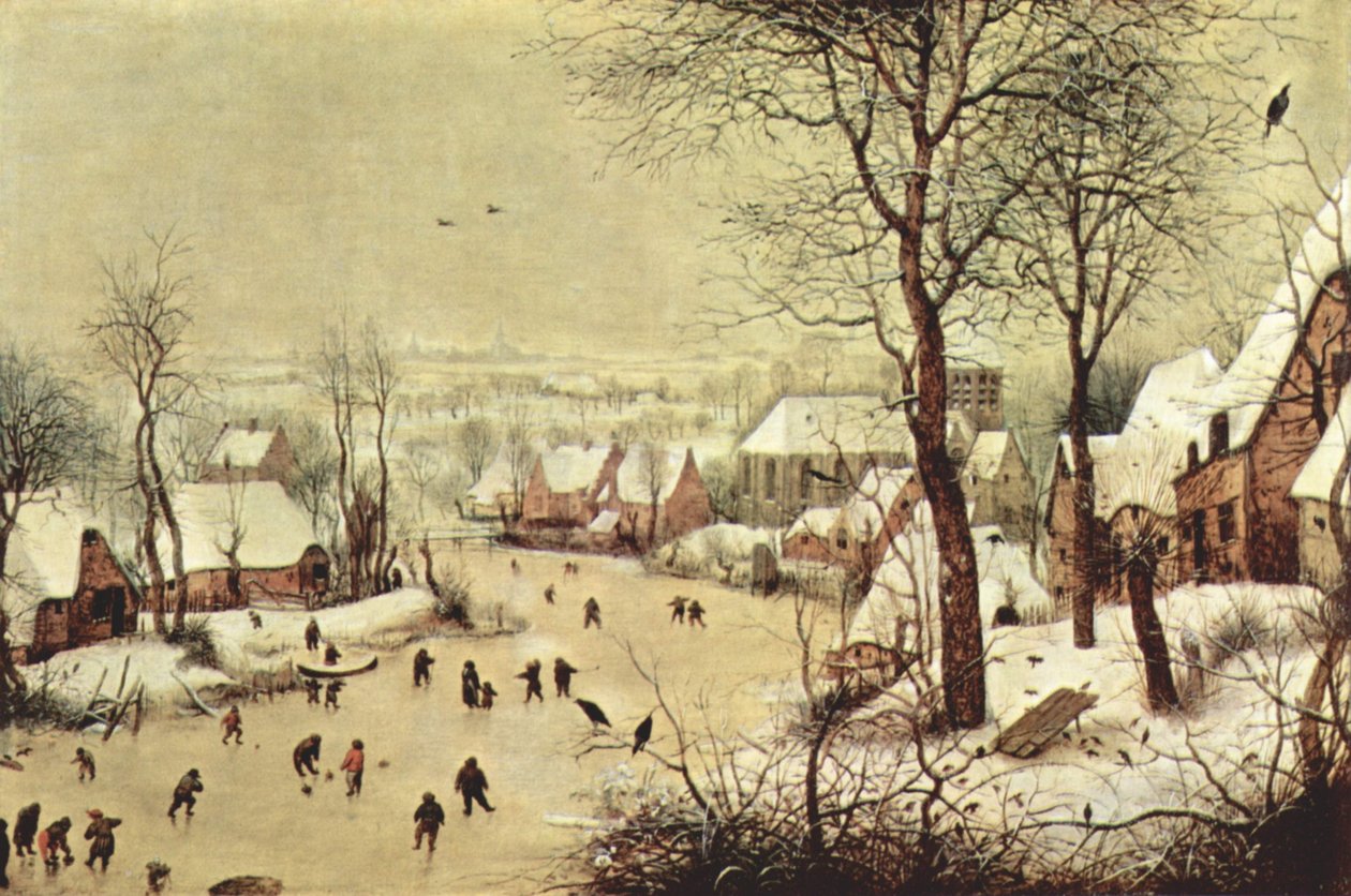 Paisaje invernal con trampa para pájaros de Pieter Brueghel the Elder