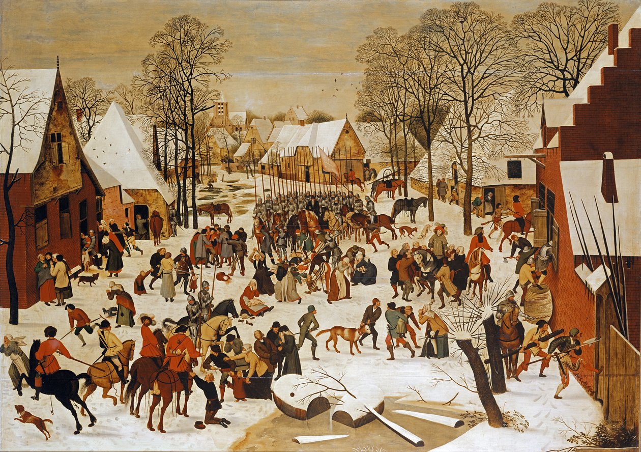 Escena de invierno con la masacre de los inocentes de Pieter Brueghel the Younger