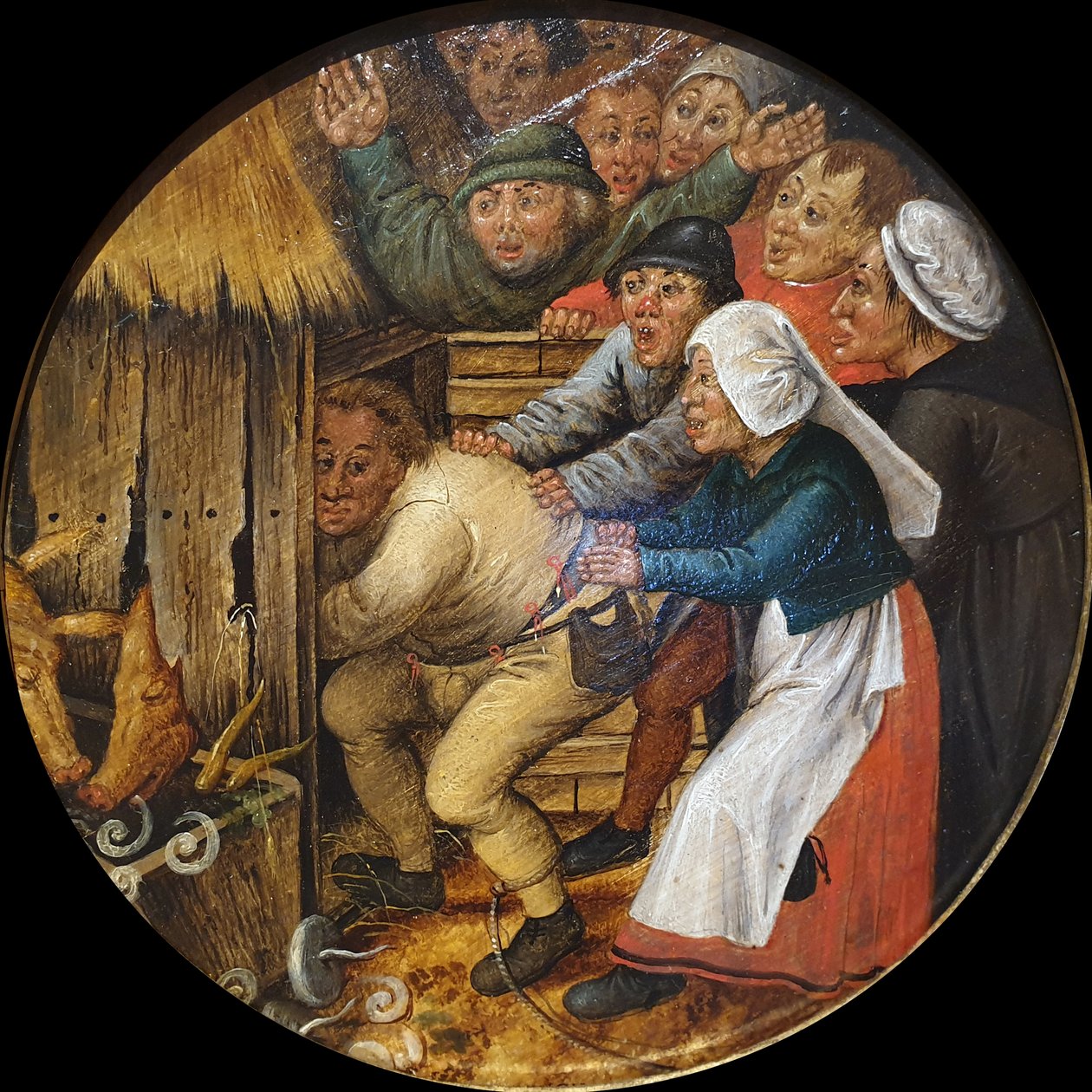 El borracho empujado a la pocilga de Pieter Brueghel the Younger
