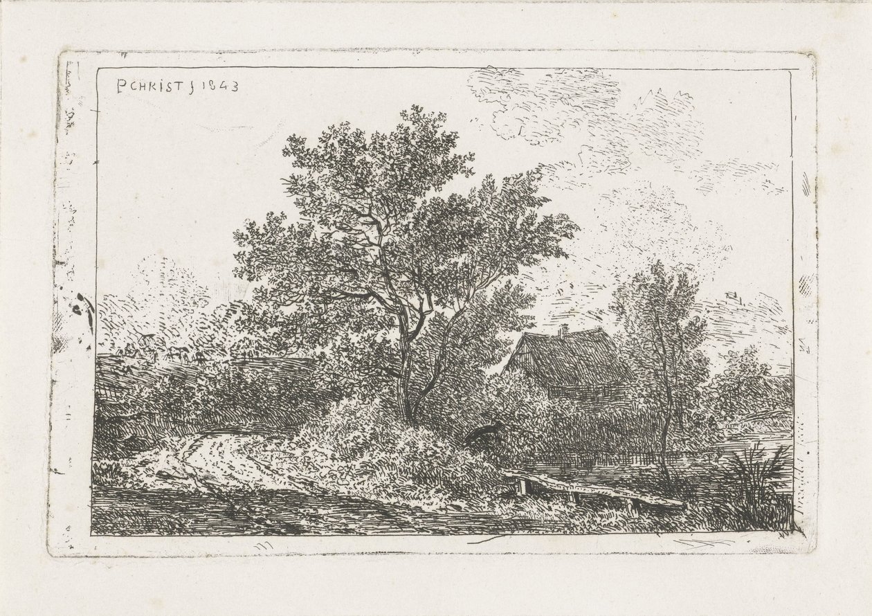 paisaje con granja de Pieter Casper Christ
