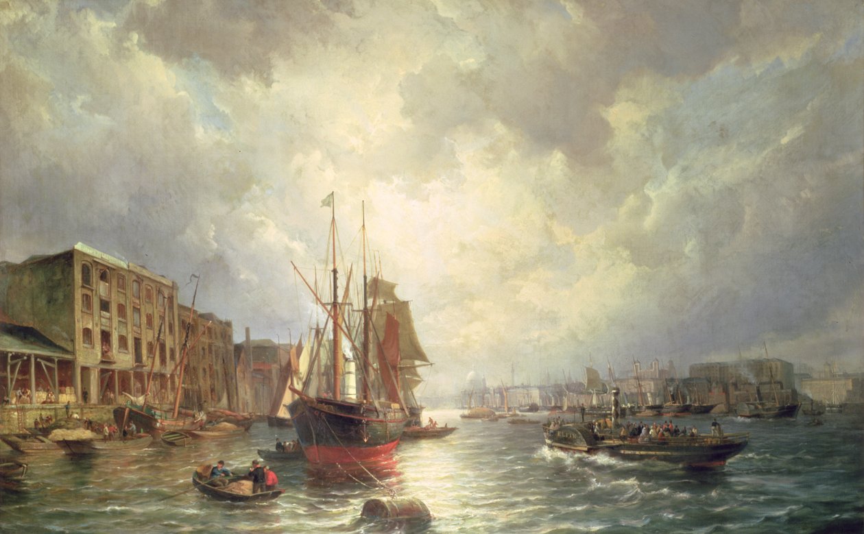 El Puerto de Londres, 1861 de Pieter Christiaan Cornelis Dommelshuizen