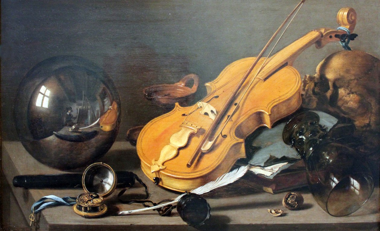 Alemán: Vanitas Naturaleza muerta con autorretrato Vanitas Naturaleza muerta con autorretrato de Pieter Claesz