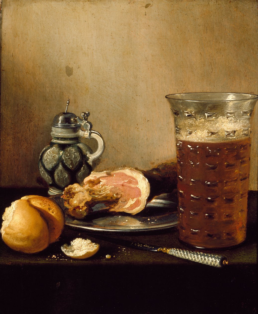 Naturaleza Muerta con un Jamón de Pieter Claesz