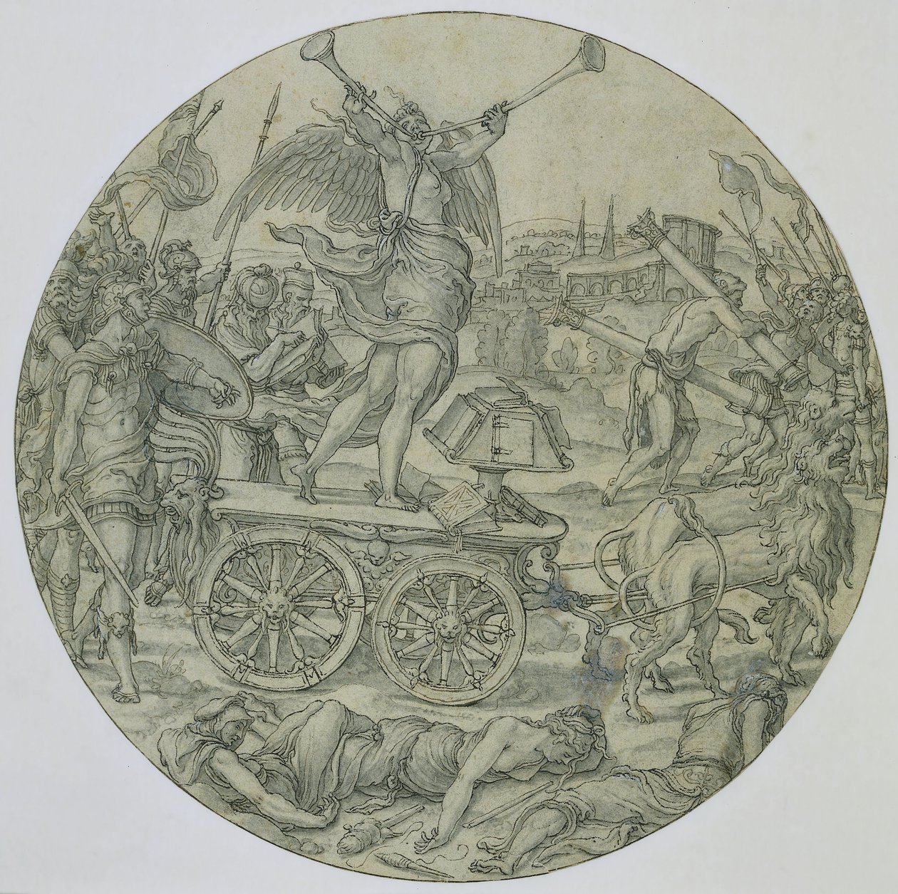 El triunfo de la fama de Pieter Coecke van Aelst (I) (workshop of)