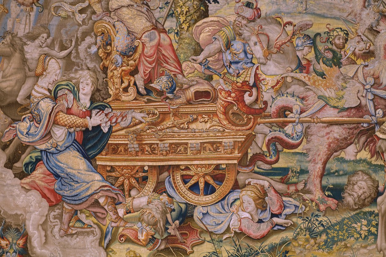 Tapiz flamenco. Serie Los siete pecados capitales: Vanidad (soberbia). El dibujante Pieter Coecke van Aelst. Taller de Bruselas. hacia 1542-1544. de Pieter Coecke van Aelst