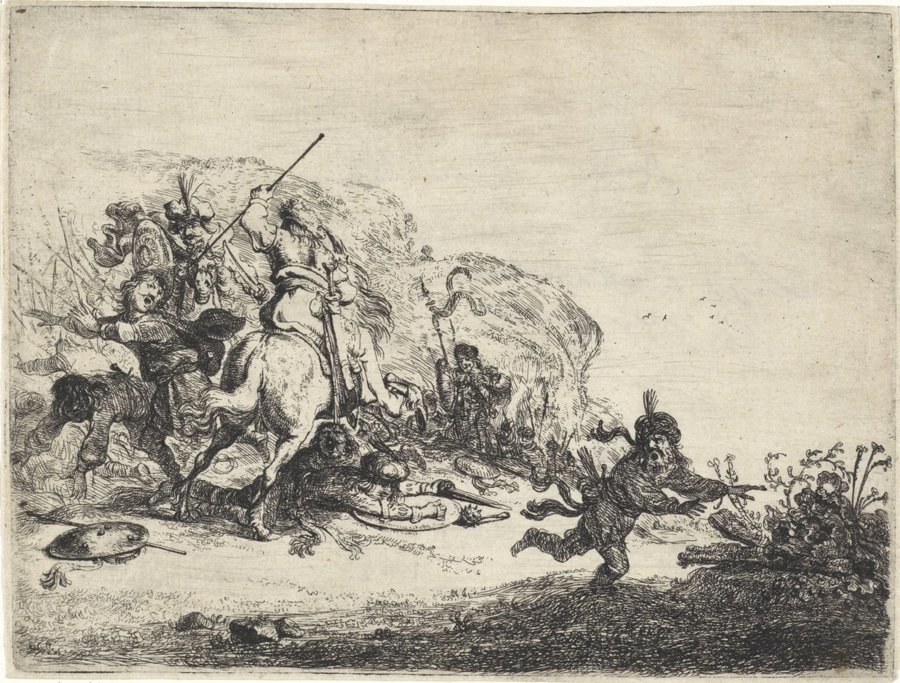 lucha ecuestre de Pieter Cornelisz. Verbeeck