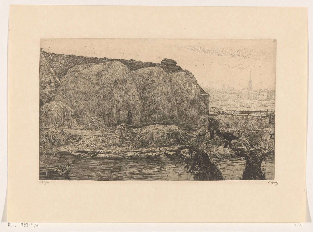 Casa de campo con pajar en Jaagpad en Ámsterdam de Pieter Dupont (signed by artist)