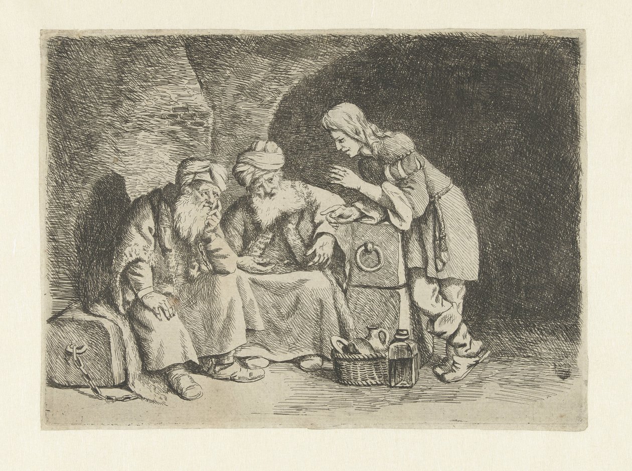 José explica los sueños del panadero y el copero. de Pieter Fransz de Grebber
