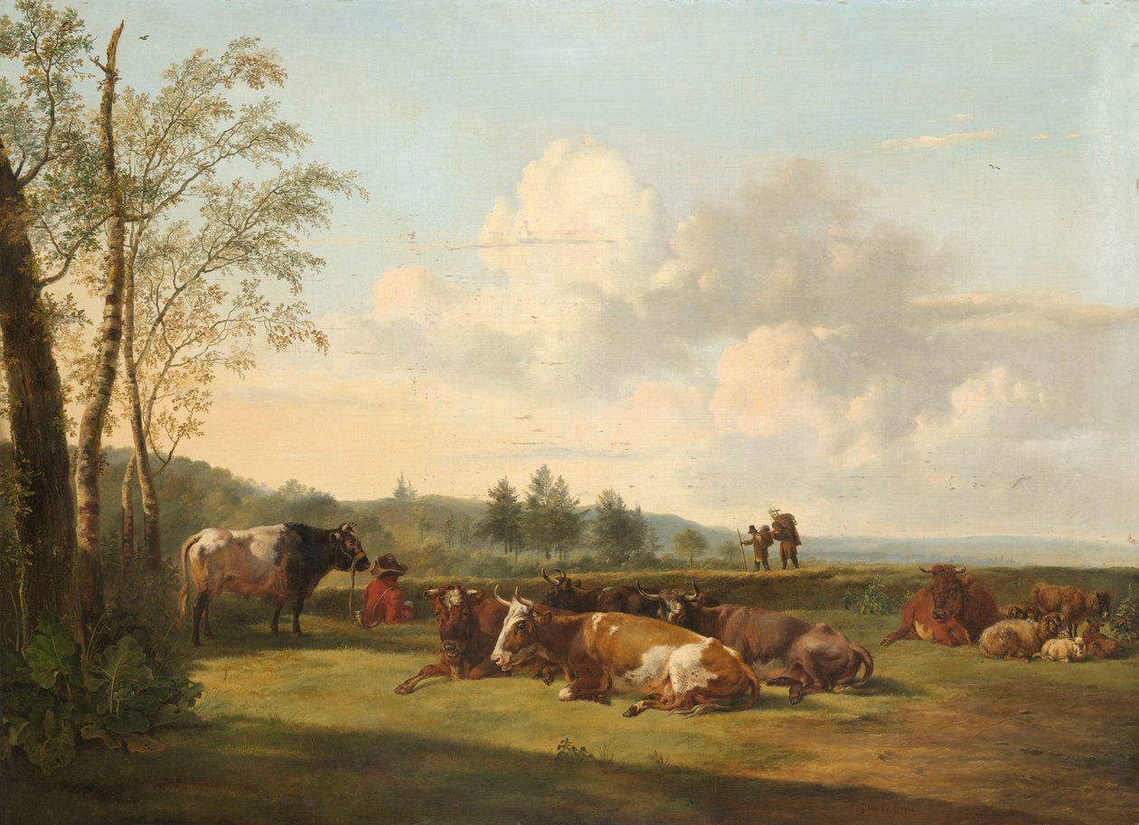Paisaje con ganado de Pieter Gerardus van Os