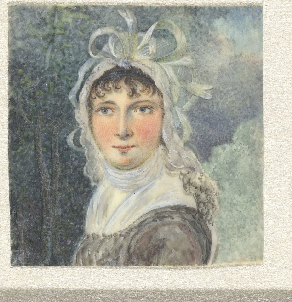 Retrato de mujer con sombrero con lazos de Pieter Gerardus van Os