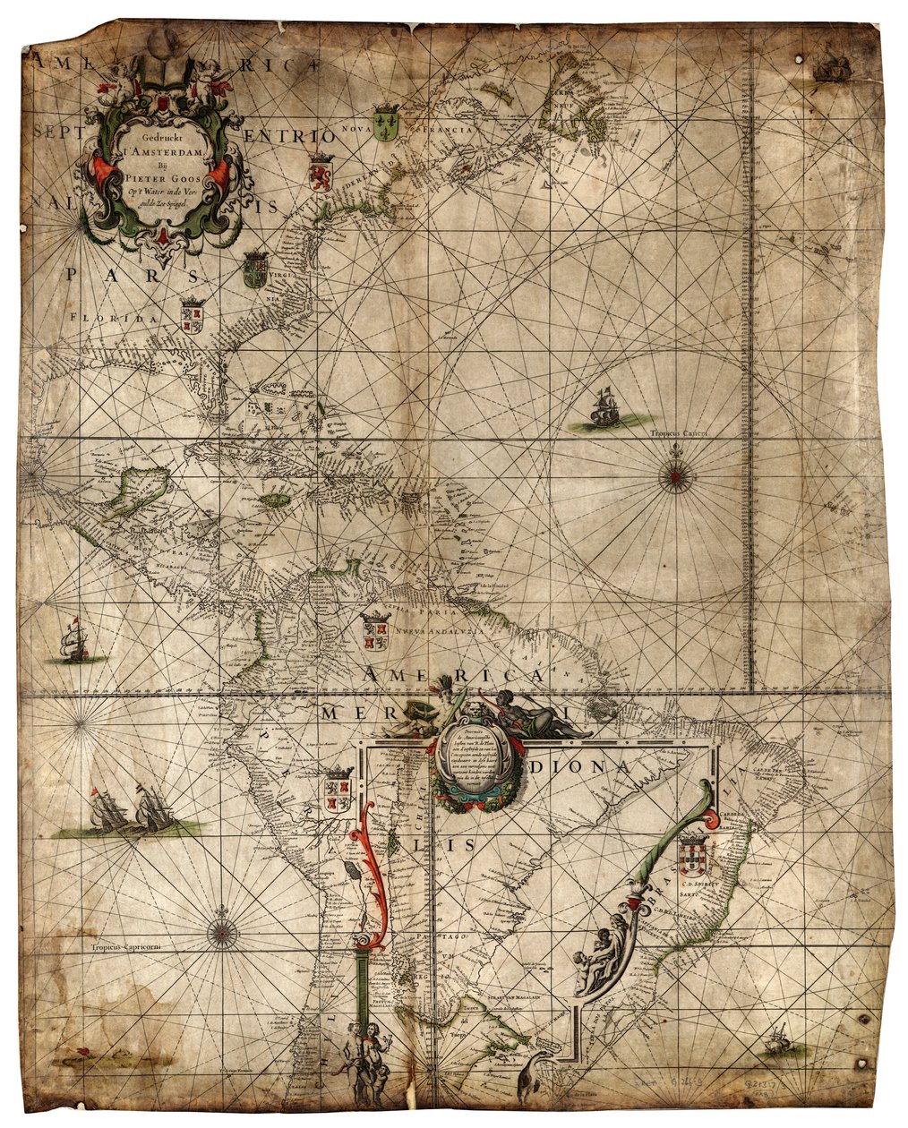 Océano Atlántico occidental de Pieter Goos