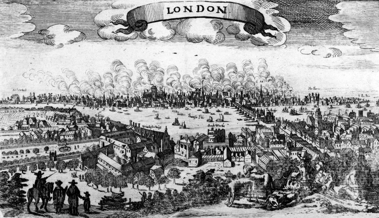 Hoja volante del Gran Incendio de Londres, 1666 de Pieter Hendricksz Schut
