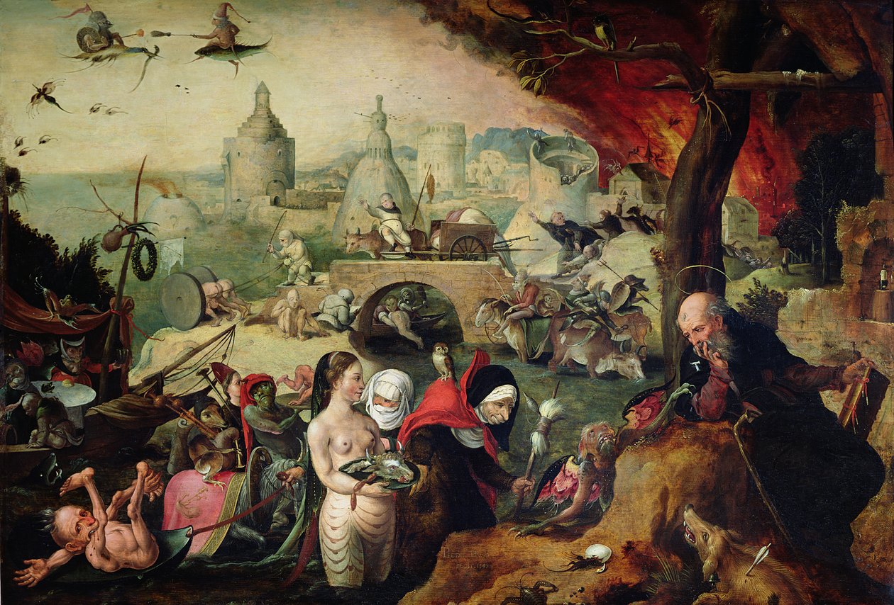 La tentación de San Antonio, 1547 de Pieter Huys