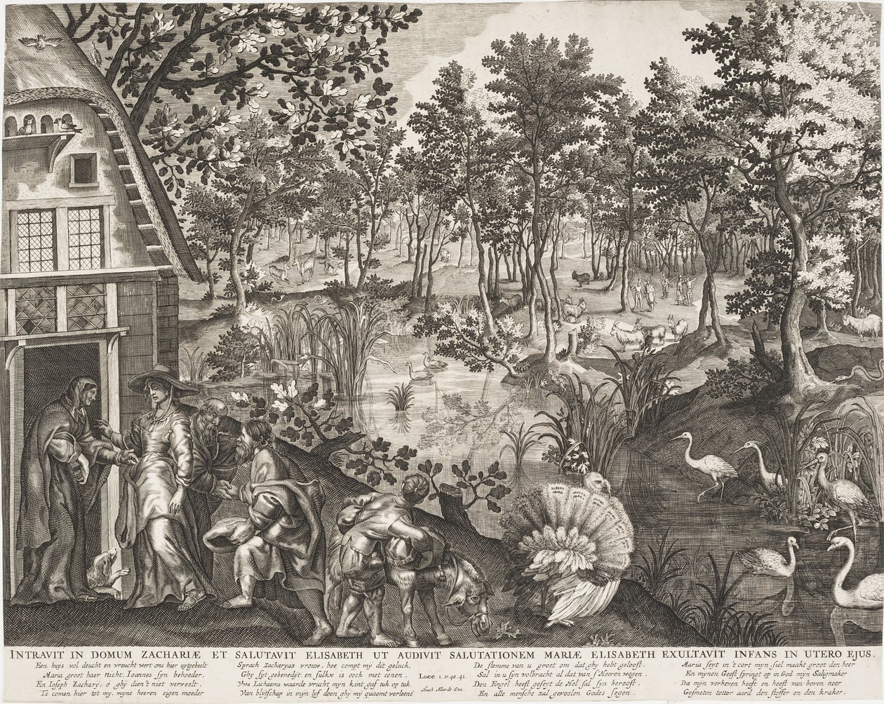 La Visitación en un Paisaje Boscoso de Pieter II de Jode
