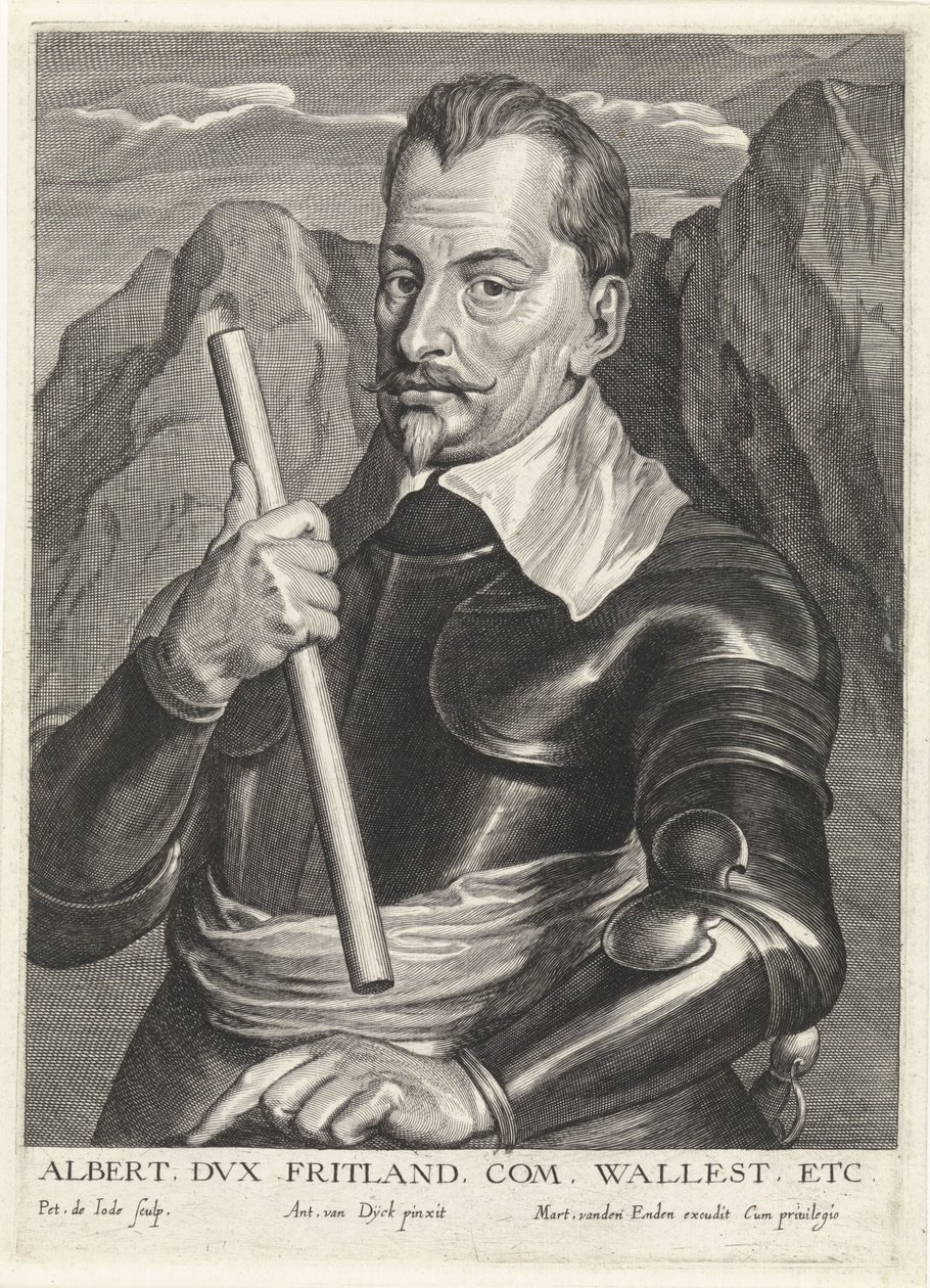 Albrecht von Wallenstein 1583-1634, c. 1630 de Pieter I Jode de