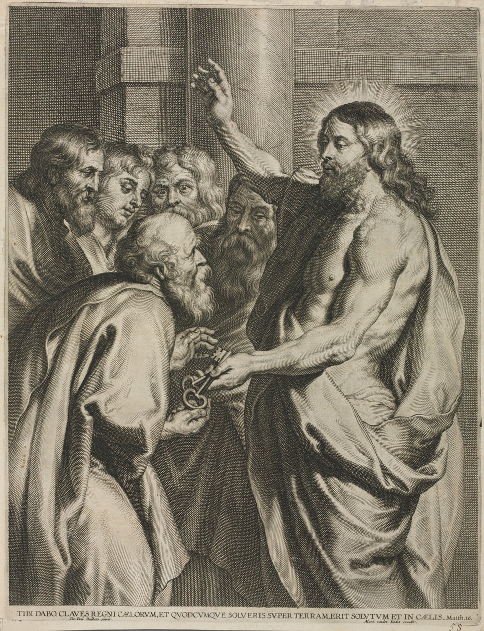 Cristo Entregando las Llaves a Pedro de Pieter I de Jode