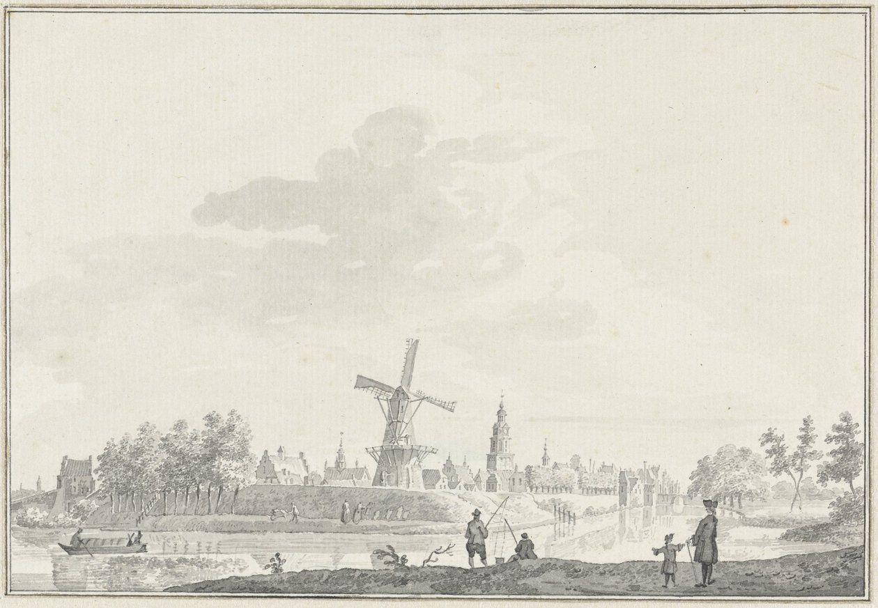 Vista de la ciudad de Buren de Pieter Jan van Liender